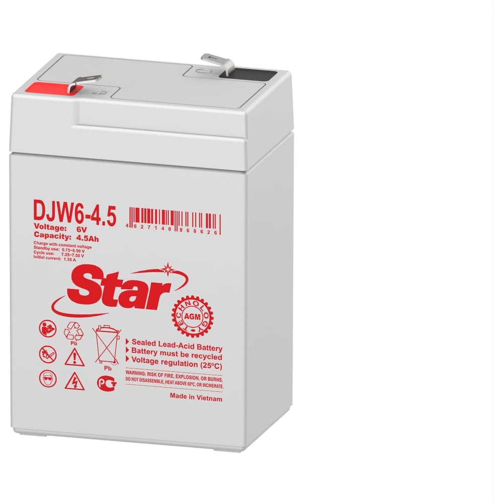 Аккумулятор для ИБП DJW6-4.5 6В, 4.5 Ач Star УТ-00002541