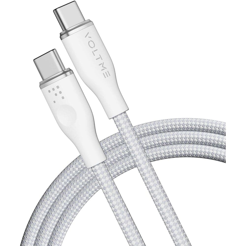 Кабель VOLTME USB2.0 Powerlink Rugg Lite CTC 5A, USB-С - USB-C, 100W, 2м, белый C2333
