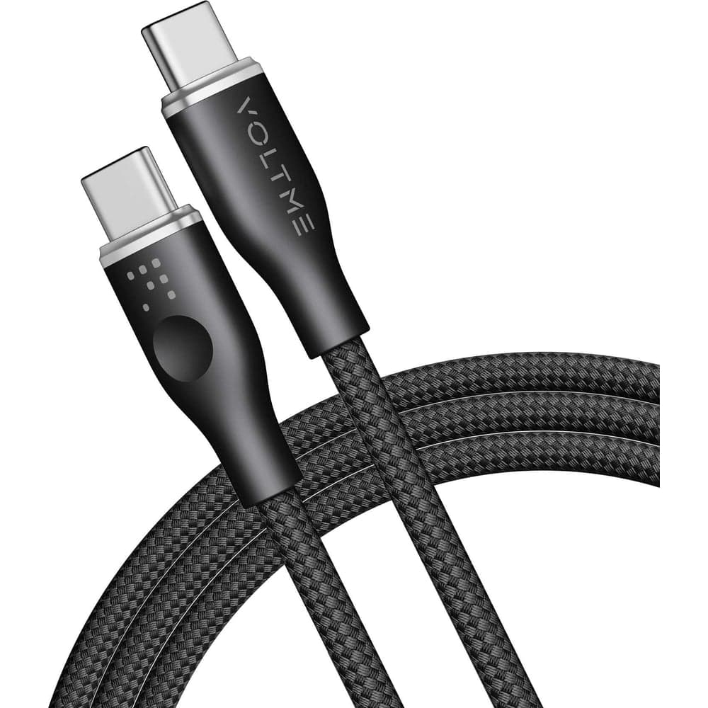 Кабель VOLTME USB2.0 Powerlink Rugg Lite CTC 5A, USB-С - USB-C, 100W, 2м, черный C2332
