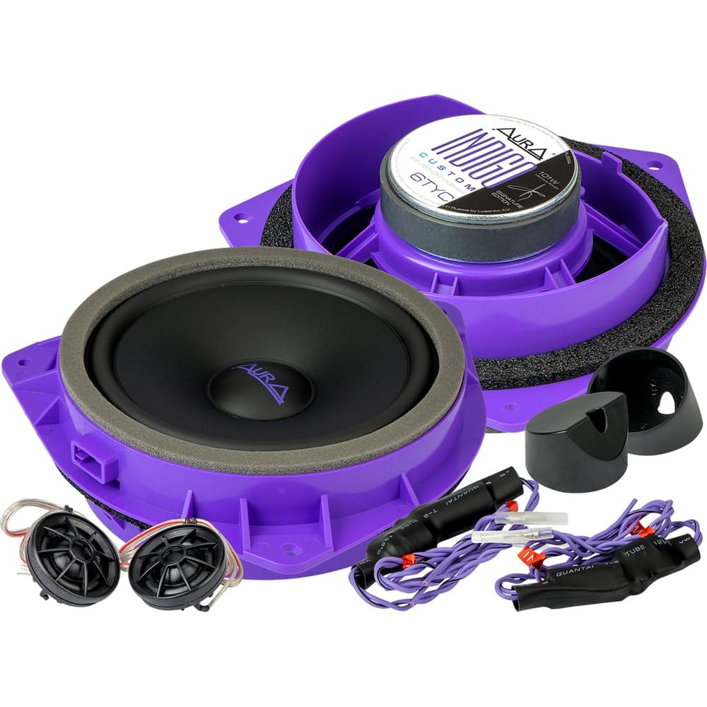 2-полосная компонентная акустика AURA 6,5" (16,5 см) 51/101w, 40Hz - 20kHz, 91db INDIGO-6TYC