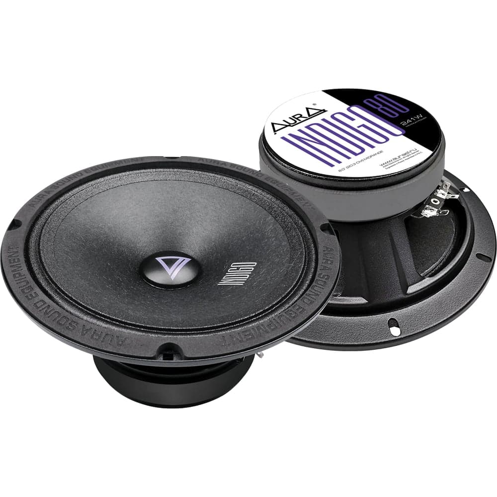 СЧ-драйвер AURA 8" (20 см), 4 Ом 90Hz-20kHz, 96 db, 121/241Вт, монт.глубина 88мм INDIGO-80