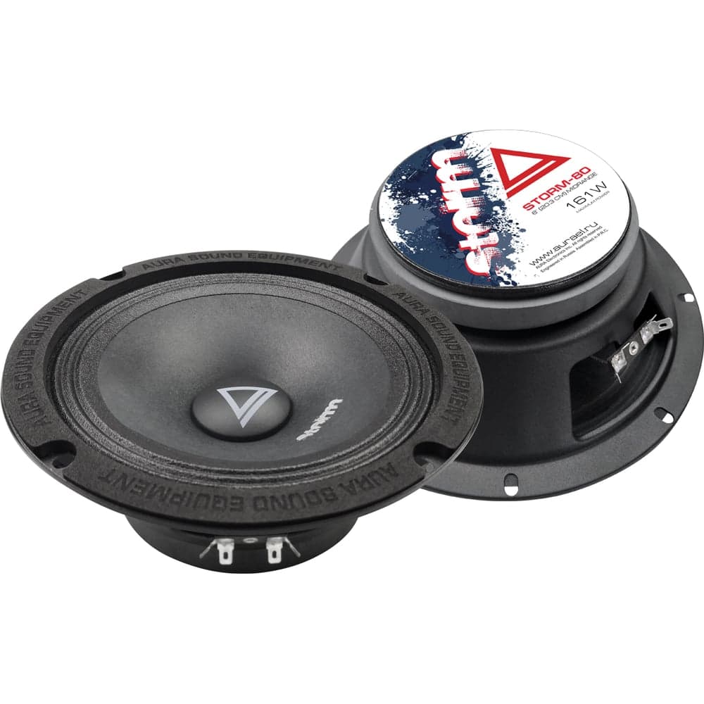 СЧ-драйвер AURA 8" (20 см), 4 Ом, 70Hz-16kHz, 93 db, 81/161Вт, монт.глубина 68.3мм STORM-80