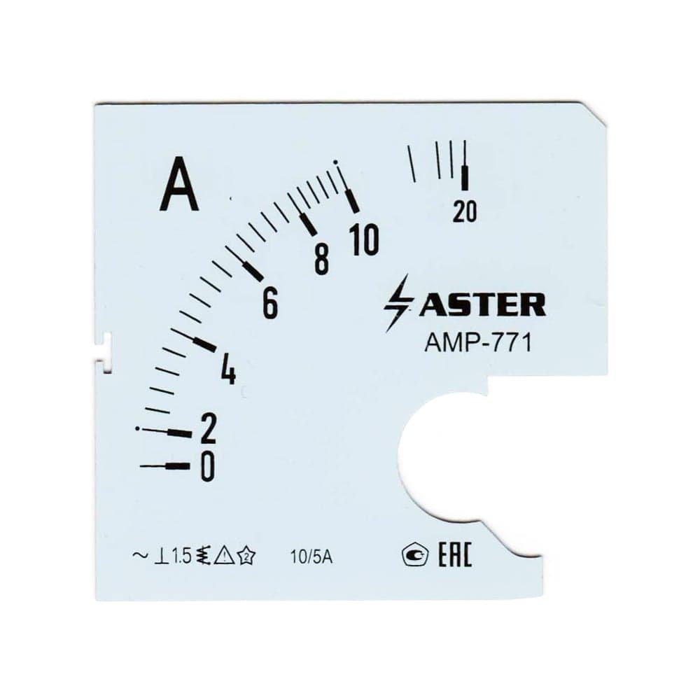 Шкала Aster к амперметру AMP-771 10/5 А SC771-10