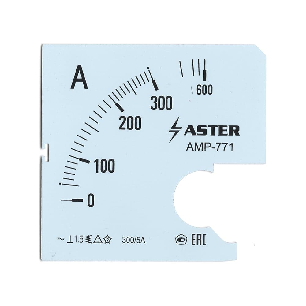 Шкала Aster к амперметру AMP-771 300/5 А SC771-300