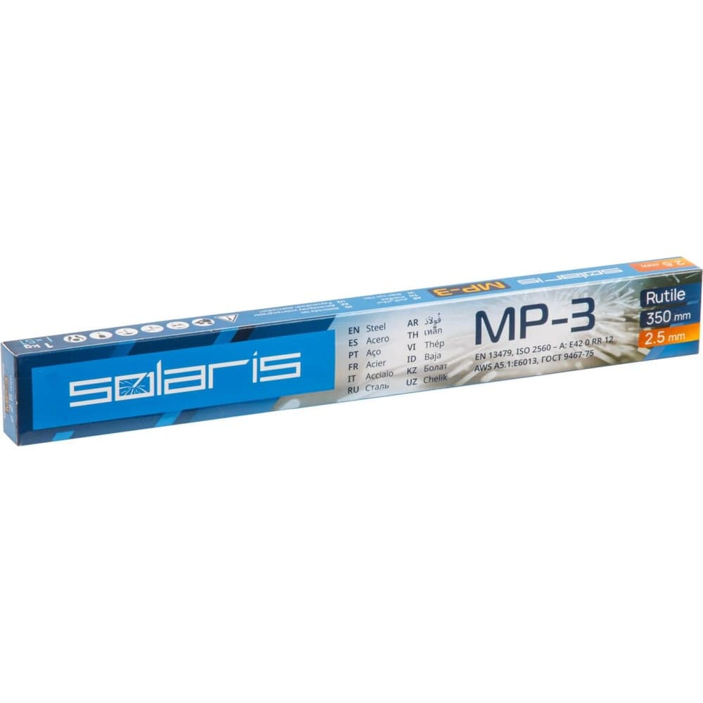 Электроды SOLARIS МР-3 диаметр 2.5 мм, 1 кг WM-1101