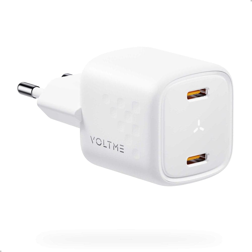 СЗУ VOLTME Revo 30CC Duo USB-C+USB-С, GaN, 30W, PD3.0, QC4.0+, белый V2014