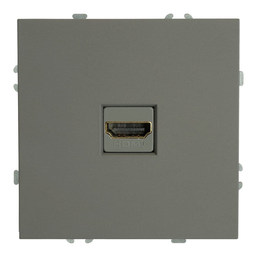 Розетка HDMI STEKKER 2.0 Type A (механизм),серия Эмили, RST00-5118-10, платиново-серый, soft touch 50170