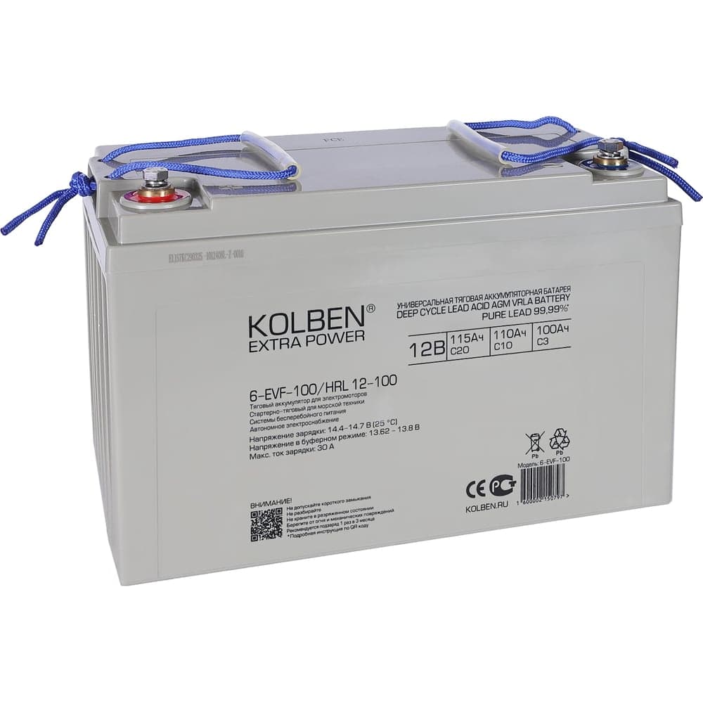 Аккумулятор тяговый KOLBEN 6-EVF-100 12В 105Ач C5 330x170x215 мм 6-EVF-100_HRL-12-100
