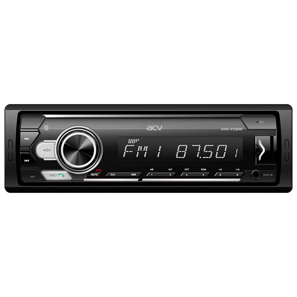 Автомагнитола ACV 1din, белая, Bluetooth/USB/AUX/SD/FM, 4х50 AVS-912BW