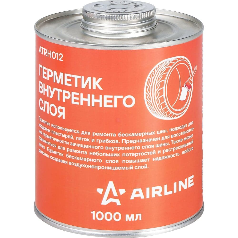 Герметик внутреннего слоя AIRLINE банка с кистью, 1 л ATRH012
