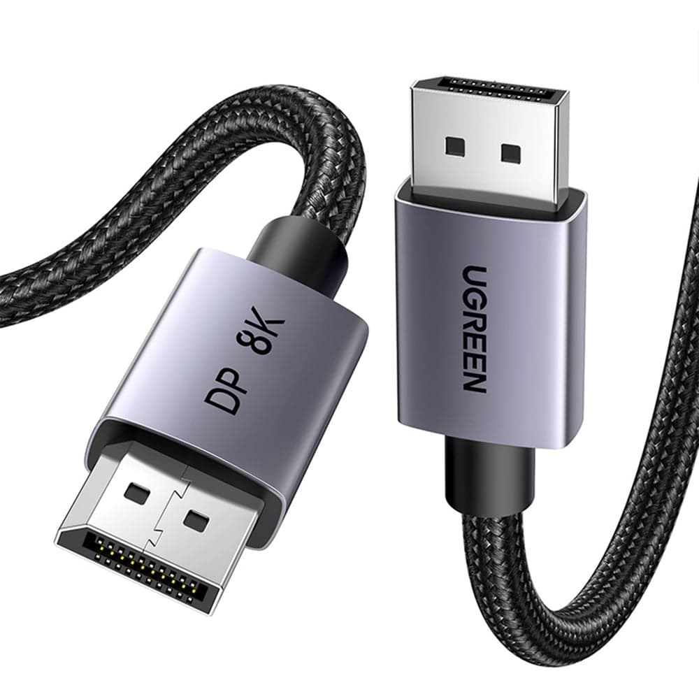 Кабель Ugreen DP120 DisplayPort 1.4 Male to Male 8K, 1м. цвет серый 25903
