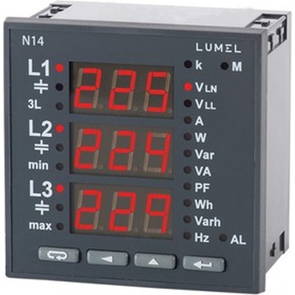 Анализатор параметров 3 фазной сети Lumel N14 21007 N1421007