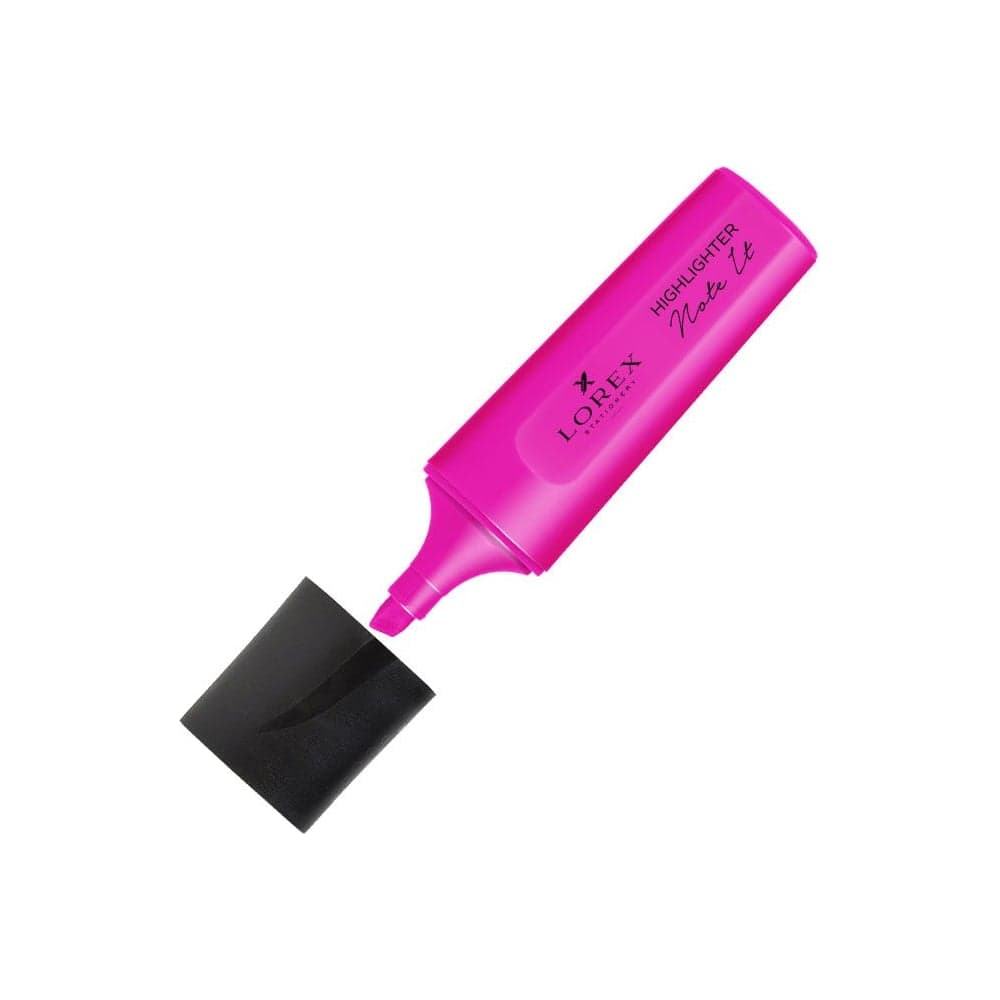 Текстовый маркер LOREX NOTE IT 1-5 мм розовый скошенный LXTMNI-P