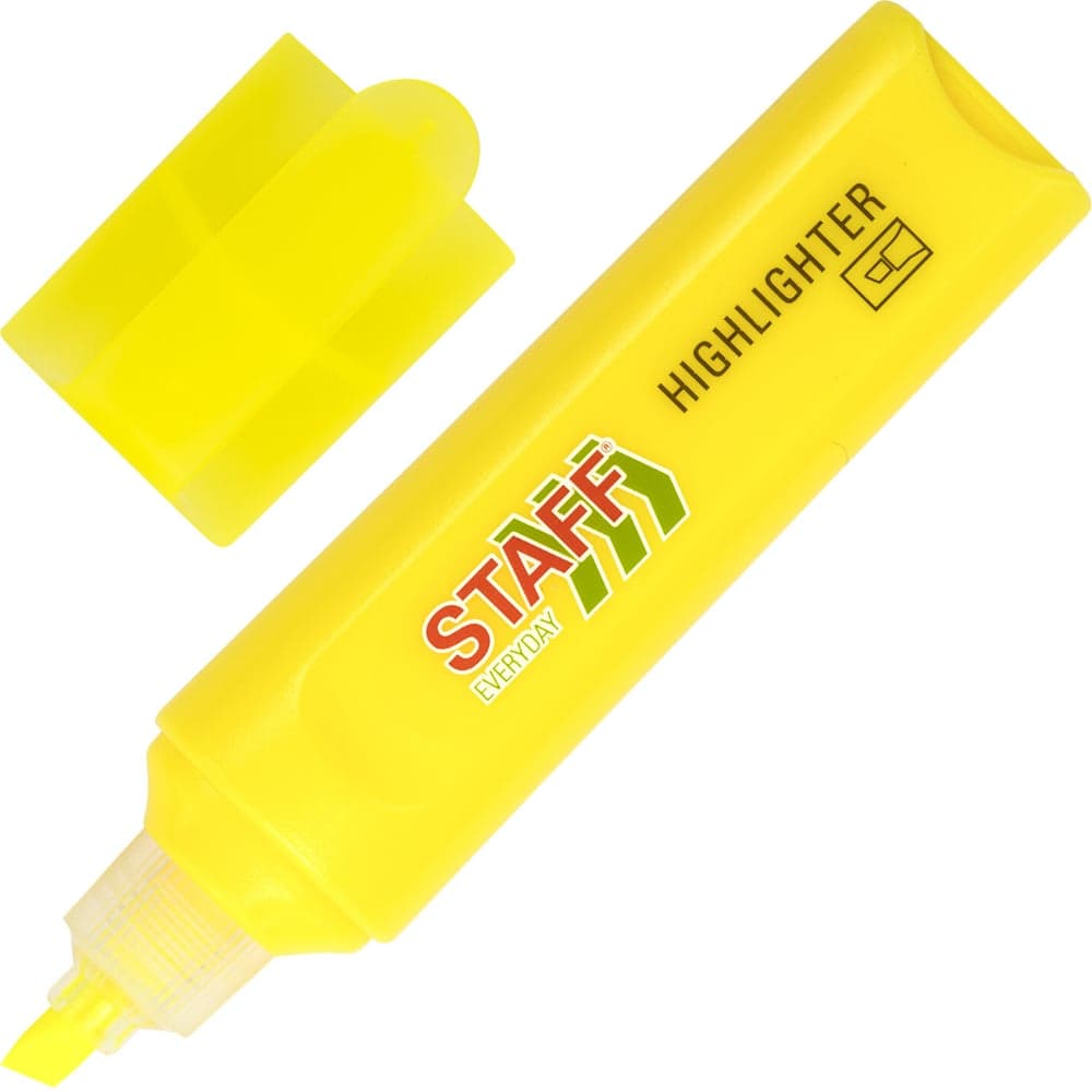 Текстовыделитель EVERYDAY HL-720, ЖЕЛТЫЙ, линия 1-5 мм, Staff 152553