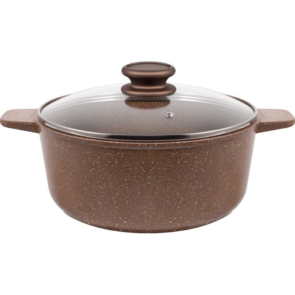 Кастрюля MAUNFELD CARMEL из литого алюминия со стеклянной крышкой, 24 см, 4 л MF24CRM01CR
