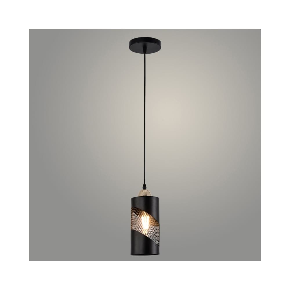 Подвес РОСТОК XA3226/1HQ BK+FGD черный/золото, 1x60W, Е27, d100 h1000, HN23 988372924