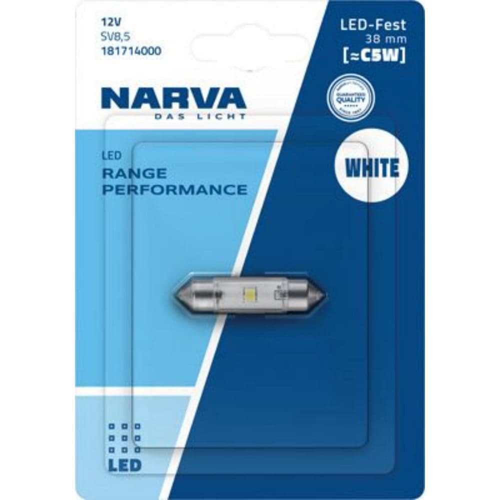 Автолампа Narva C5W SV8.5/8 38mm LED RPE блистер 12V 181714000