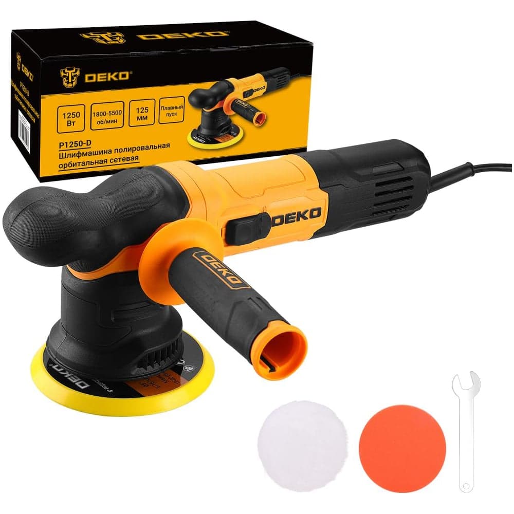Шлифмашина полировальная орбитальная DEKO сетевая P1250-D, 125 мм, 1250 Вт 083-1046
