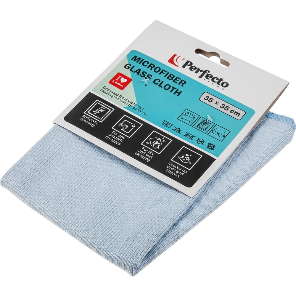 Салфетка из микрофибры PERFECTO LINEA Чистое окно 1 шт, 35x35 см 45-350111