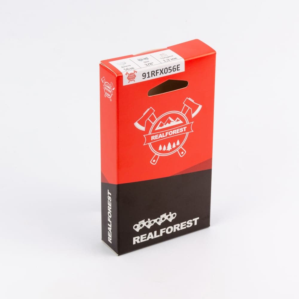 Цепь пильная RealForest Low Profile Super Chisel, шаг 3/8, толщина 1.3мм (0.050), 56 звеньев RealForest 91RFX056E