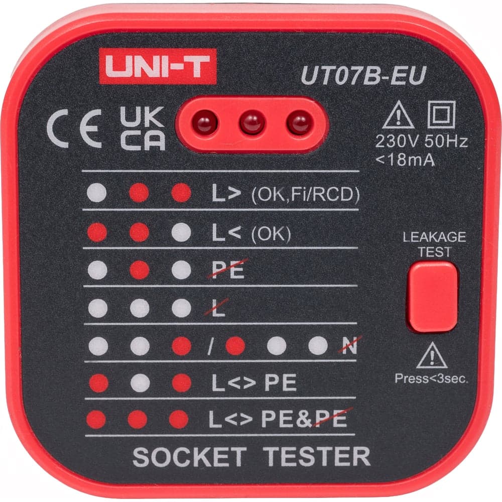 Тестер розеток UNI-T UT07B-EU 13-1121