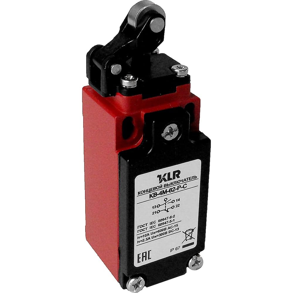 Выключатель концевой KLR /KB-4M-62-P-C 1 NO/1NC Snap action/10A/600VAC 8800016