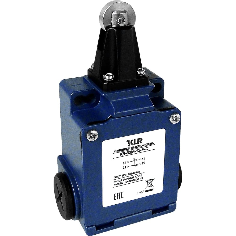 Выключатель концевой/путевой KLR /KB-63M-12-P-C 1NO+1NC Snap action/10A/600VAC/Ввод М20 8800025