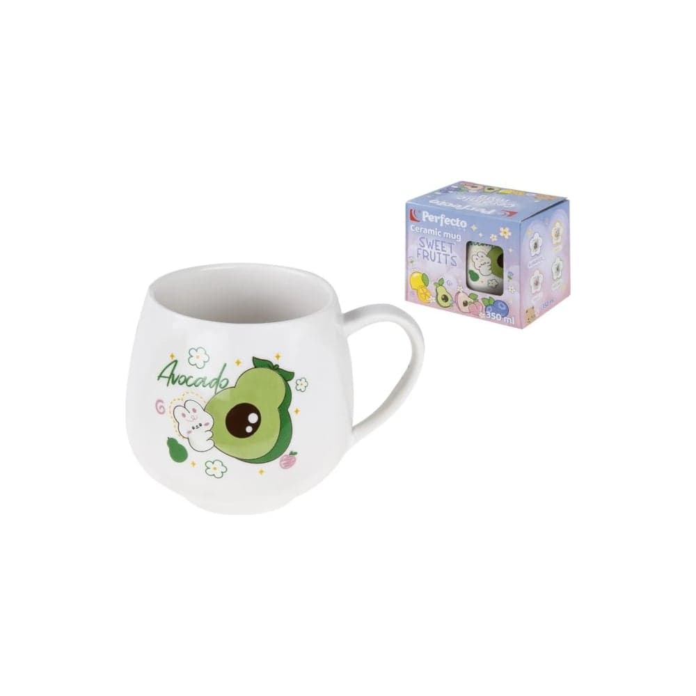 Кружка керамическая PERFECTO LINEA Sweet fruits, авокадо 350 мл 17-401113