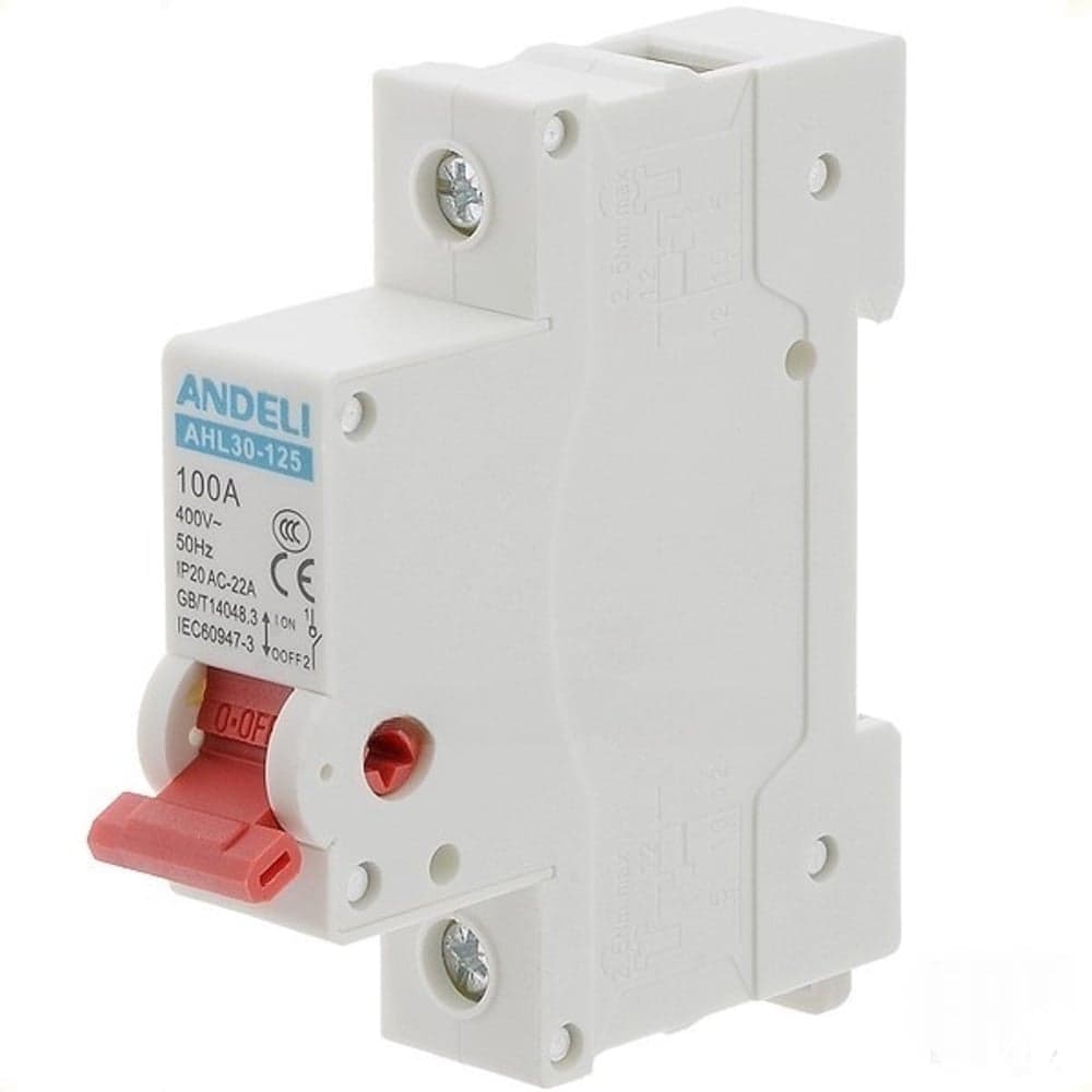 Выключатель нагрузки ANDELI AHL30-125 1P 40A ADL04-021