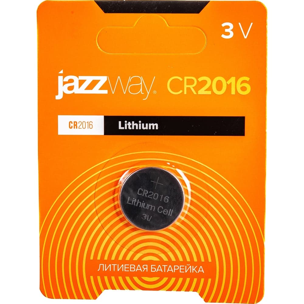 Батарейка Jazzway Jаzzway Элемент питания литиевый CR2016 3В BL-1 (блистер 1шт) 2852830