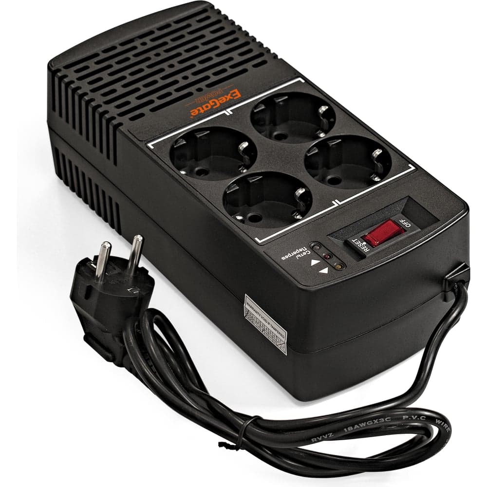 Стабилизатор ExeGate Power AD5000-600 600VA/300W, диапазон 150-280В, 4 евророзетки 285937
