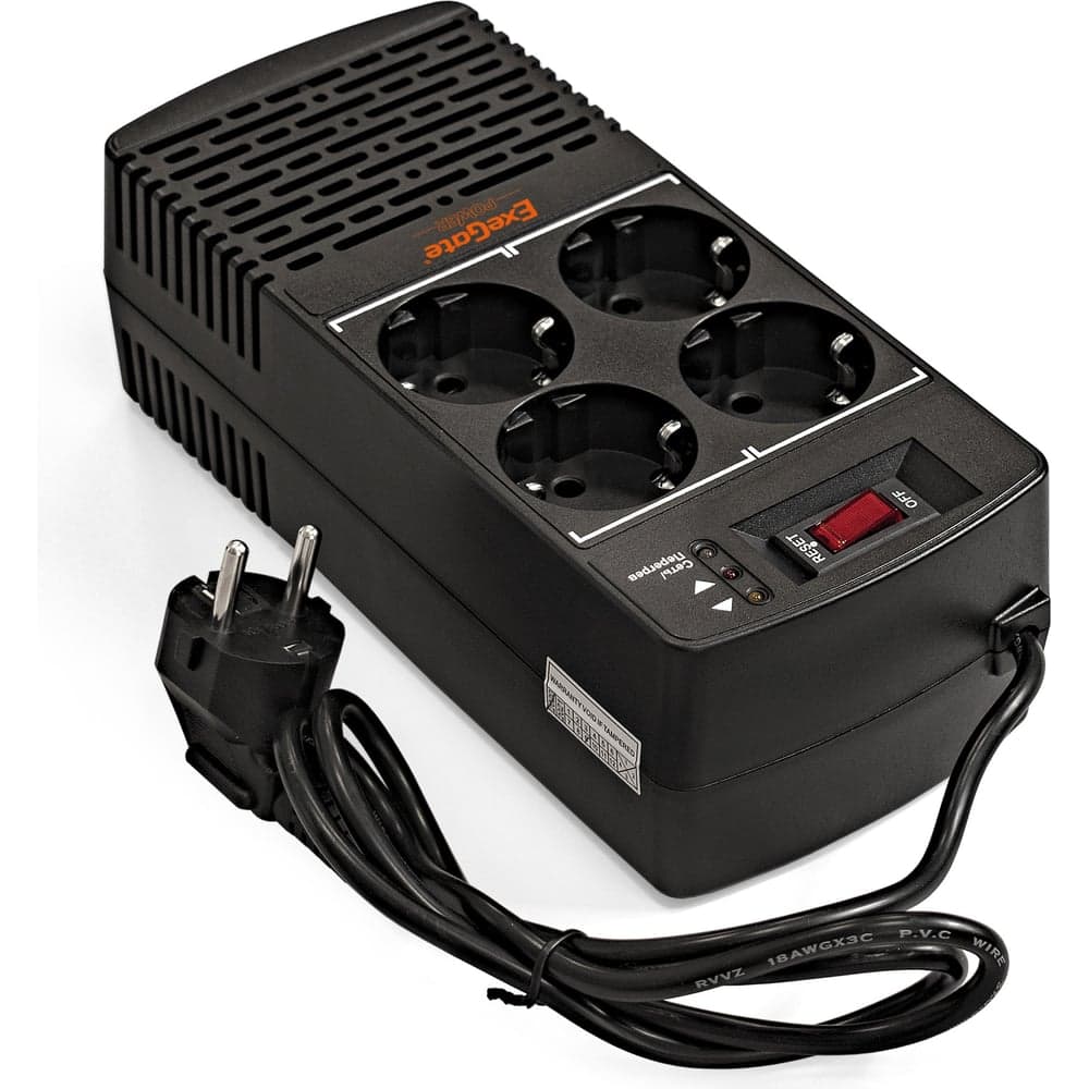 Стабилизатор ExeGate Power AD5000-500 500VA/300W, диапазон 150-280В, 4 евророзетки 285941