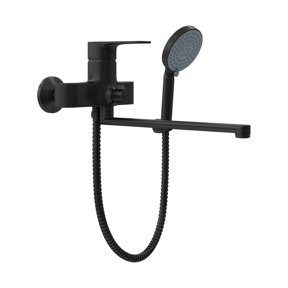 Смеситель для ванной с длинным изливом Teymi Lori, черный матовый T10267 ЦБ-00270447