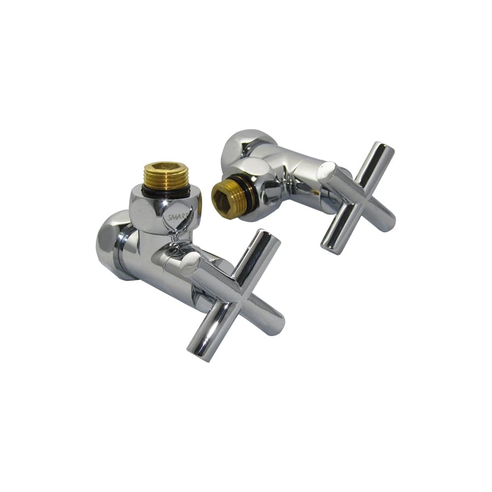 Угловой кран-вентиль SG ручка крест, хром, 3/4х1/2 г/ш, 2 шт 8500SCH0405/2