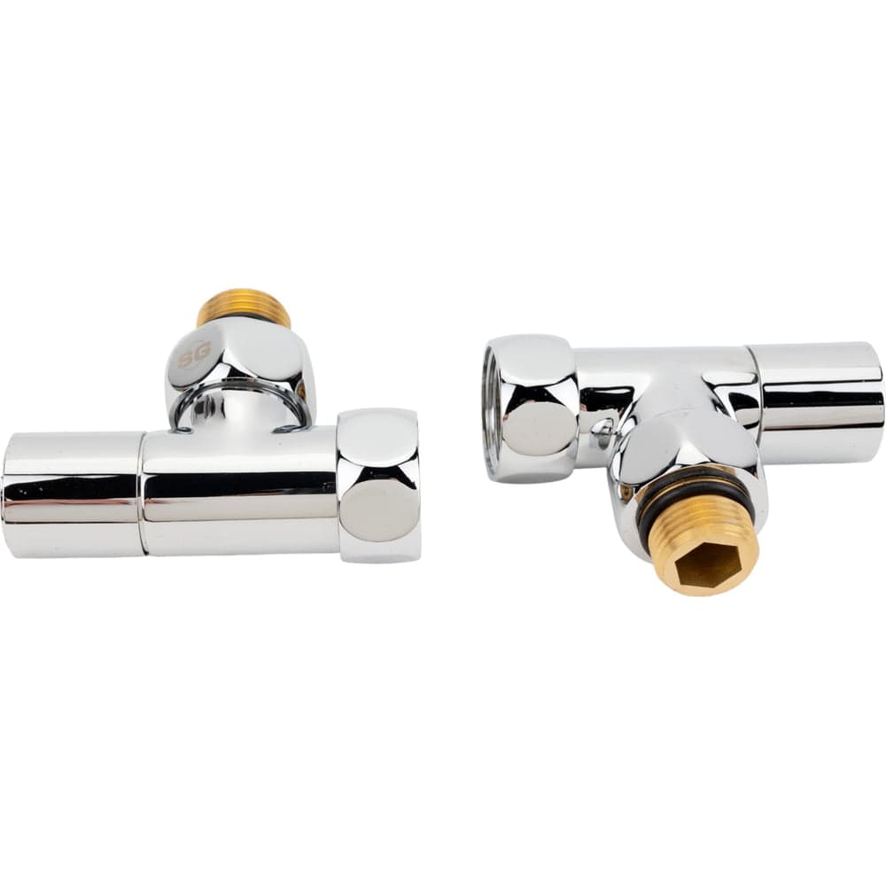 Угловой кран-вентиль SG, ручка колпак, хром, 3/4х1/2 г/ш, 2 шт 8510SCH0405/2
