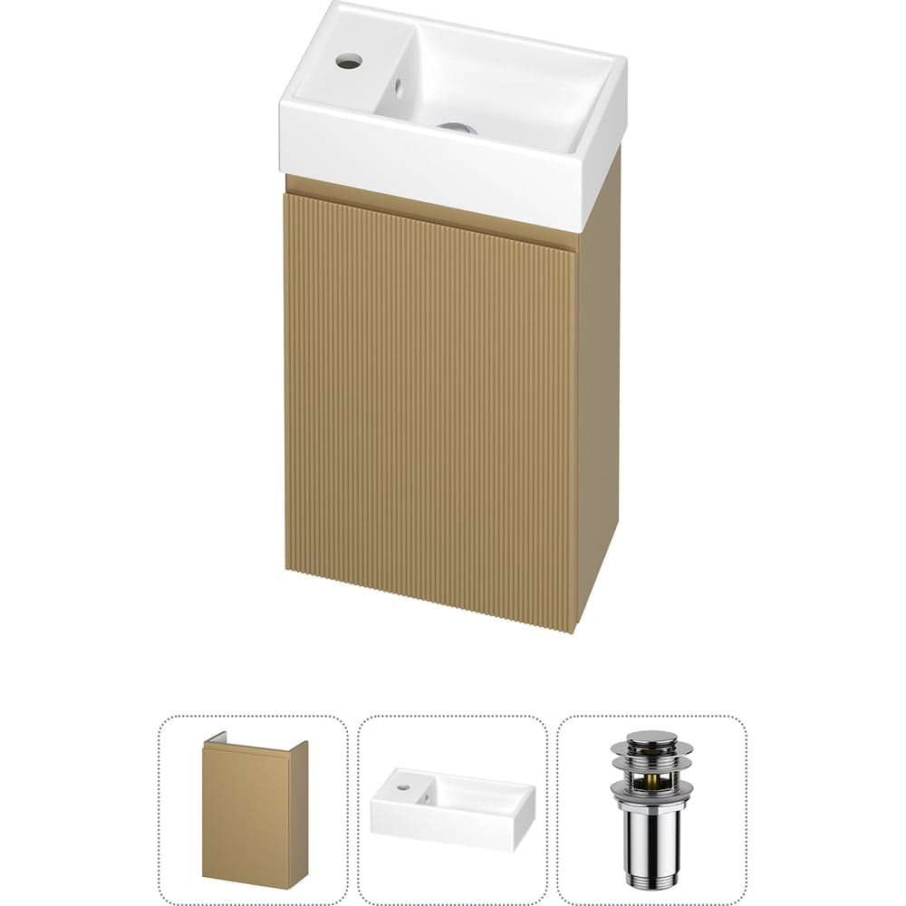 Комплект подвесной тумбы с раковиной для ванной и туалета Wellsee WC Area в наборе 3 в 1 20216833R