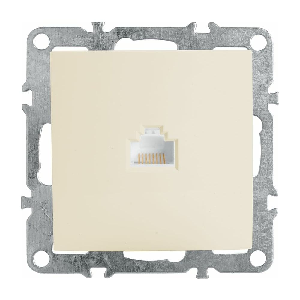 Компьютерная 1-местная розетка STEKKER Эрна RJ-45, механизм, слоновая кость PST00-9107-02 39325