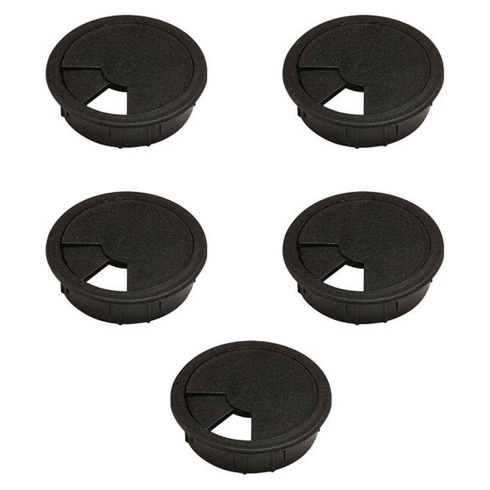 Заглушка кабель-канала Mebax D 60 мм, черный, 5 шт 00-00003386