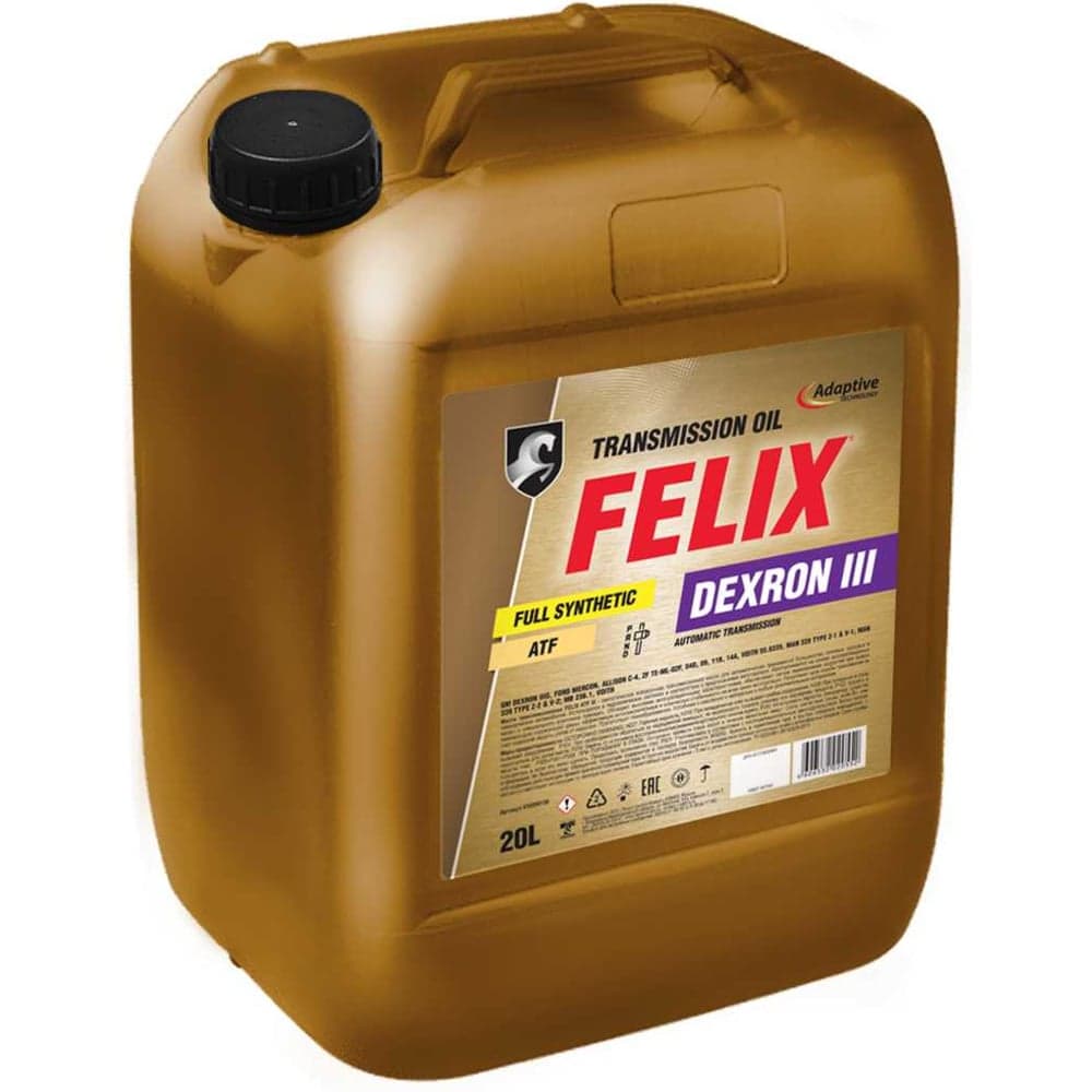 Масло трансмиссионное для автоматических коробок передач FELIX ATF III 20л 410000156