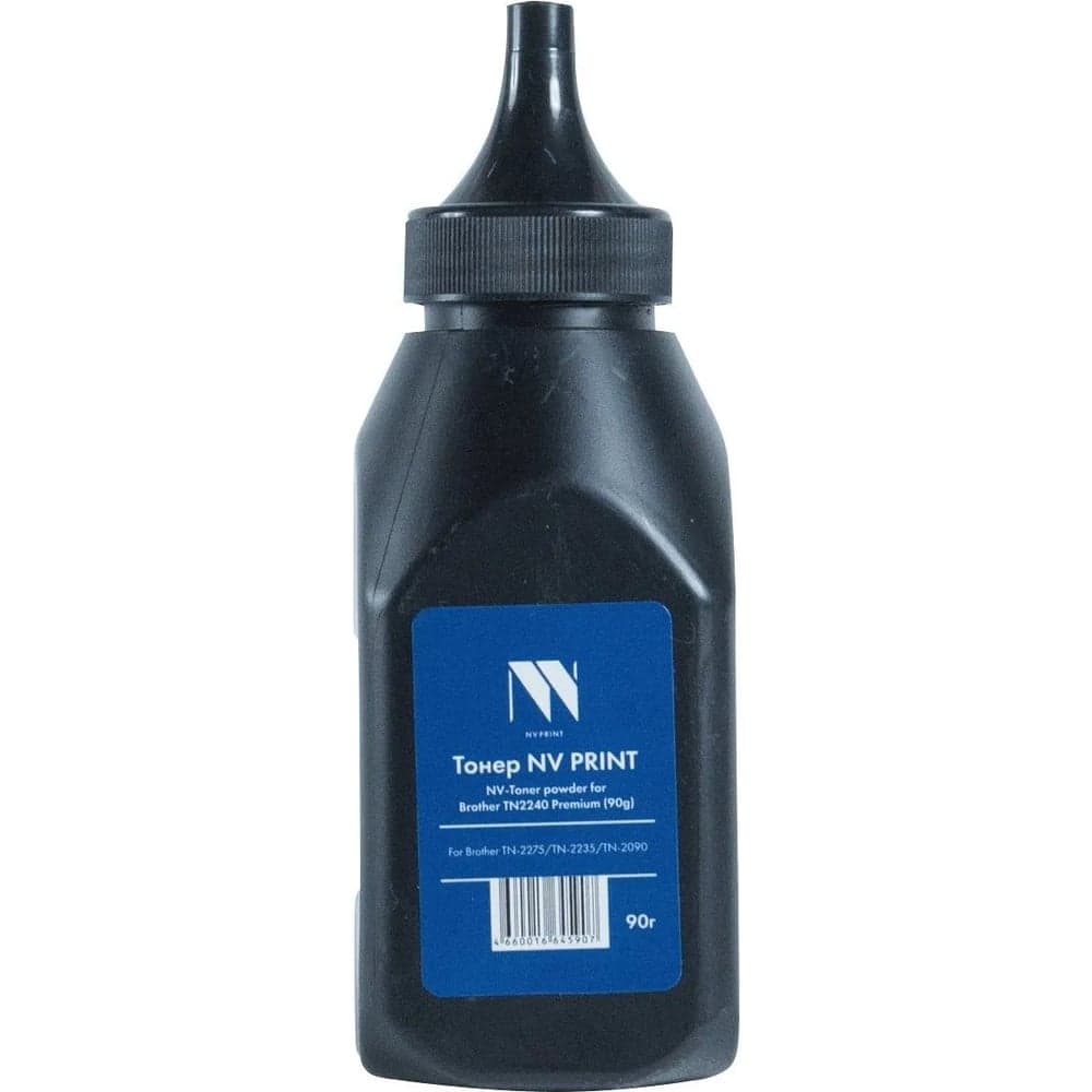 Тонер NV Print NVP для Brother TN2240 Premium TN-1075, 2090, 2235, 2275, 2335, 2375 90г для HL-1110, 1112, 1210WR, 1212WR, 2132, 2240, 2250, 2270; HL-L2300, L2340, L2360, L2 NV-TN2240-PR-90G