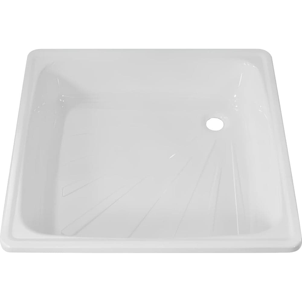 Поддон стальной Selena 90x90 квадрат, белый, рифленый б/к 023-2589