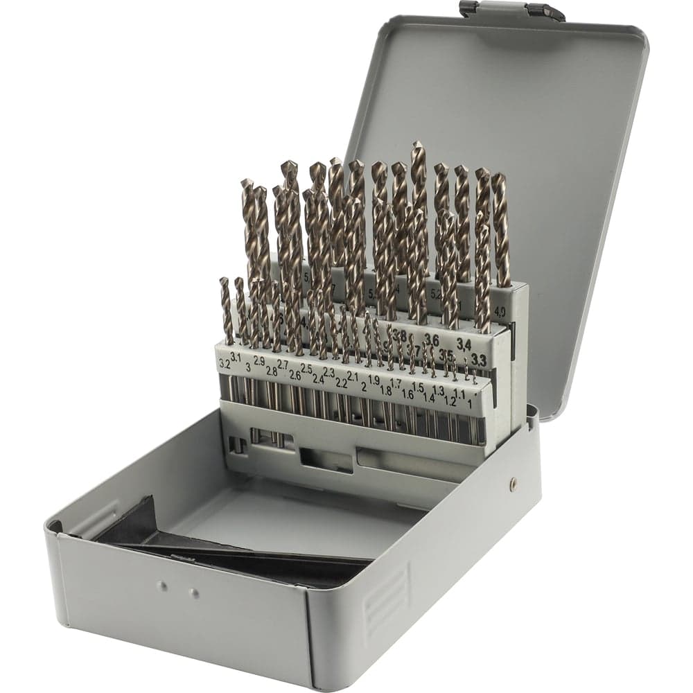 Набор сверл по металлу H-Tools 1-5.9 мм, 50 шт, DIN338, HSS-G, 135град 08343400