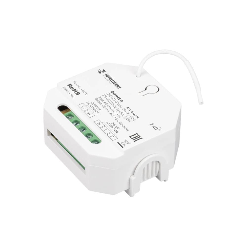 Диммер INTELLIGENT ARLIGHT SMART-PWM-101-72-DIM-PS-IN IARL, IP20 Пластик, 5 ле 1шт 046516