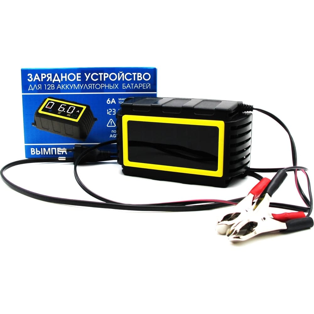 Зарядное устройство Вымпел ЗУ -13 (автомат,6А, LED экран, мал.корпус) 2237