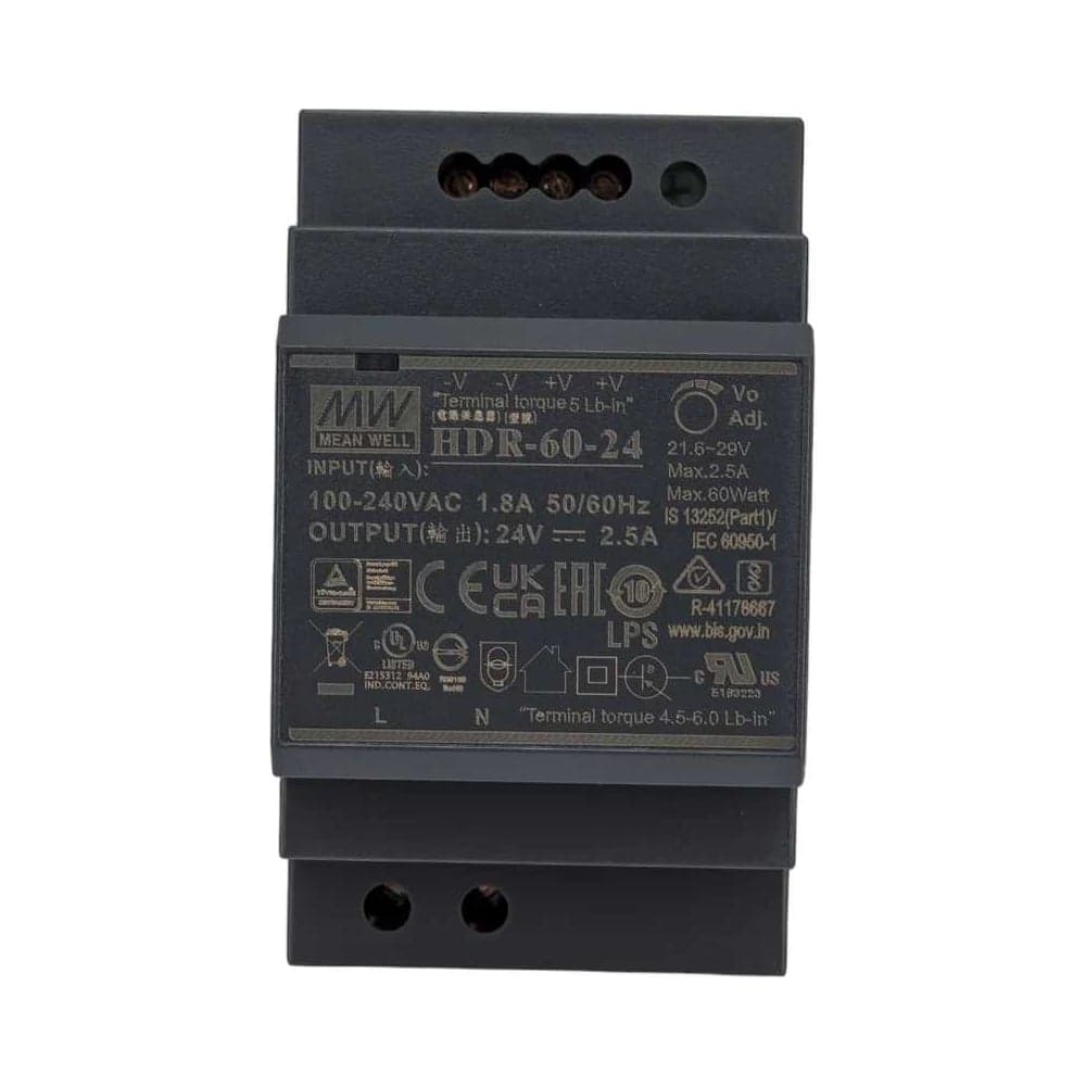 Блок питания GEKON адаптер 220/24 В, 2.5 А, 60 Вт HDR-60-24