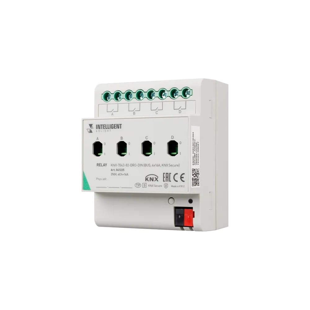 Релейный модуль INTELLIGENT ARLIGHT KNX-7043-82-DRO-DIN IARL, IP20 Пластик 1шт 041225