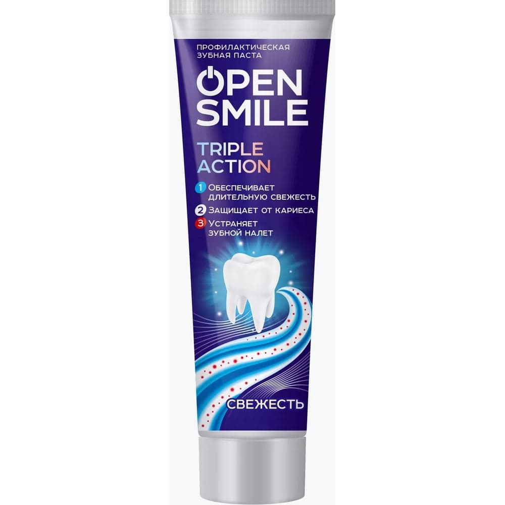 Профилактическая зубная паста Open Smile Triple Action Свежесть 50 мл 8149
