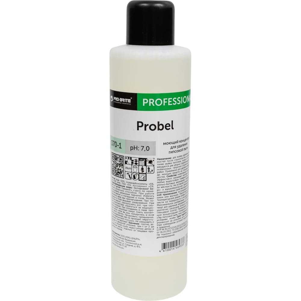 Моющий концентрат для удаления гипсовой пыли Pro-Brite PROBEL 1л 070-1