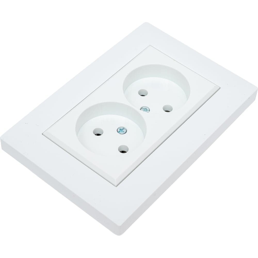 Розетка MAKEL 2-я б/з СП KAREA RIZZ 16А IP20 бел. 88001017