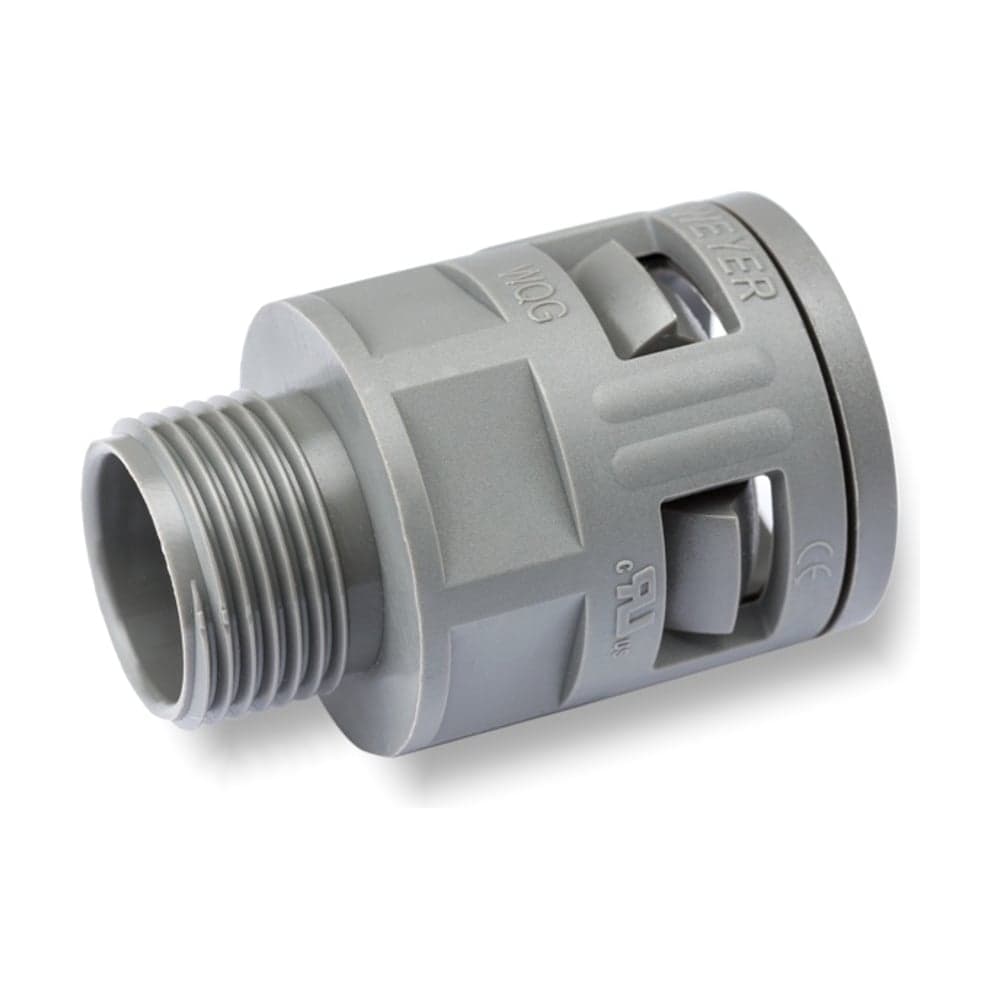 Муфта для гофрированных труб Weyer WQG1-M20G/AD18.5 коннектор прямой, наружная M20x1.5 WE0100800
